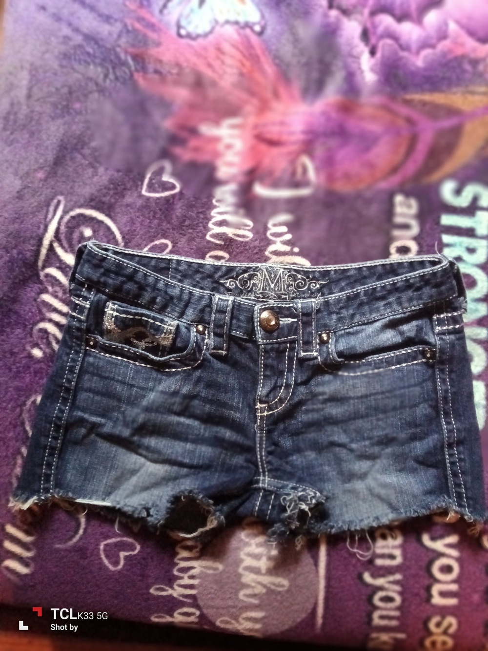 Miss Me Dark Blue Distressed Denim Cutoff Shorts